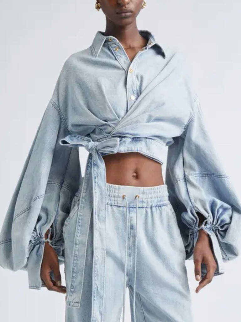 Rebellion Zimmermann Denim Wrap Top
